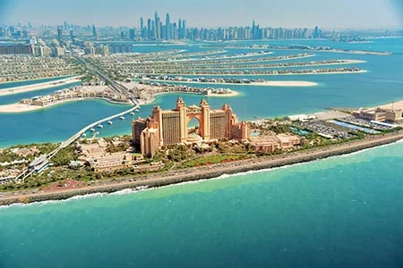 glimpse of the city's modern architecture and rich culture